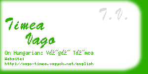 timea vago business card